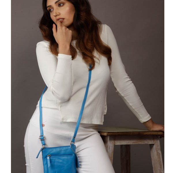 Zunash leather Indigo Bag Blue