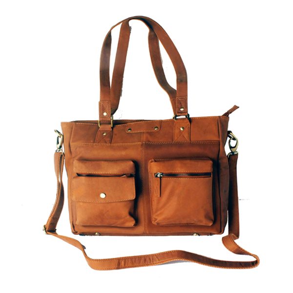 Noha Leather Ladies Bag Brown