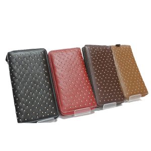 zunash dotted leather clutch