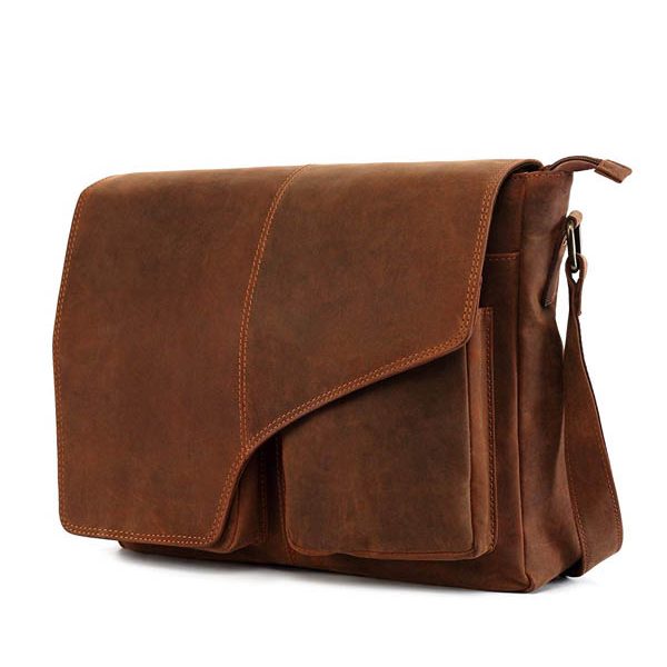 Zunash Tommy Leather Ta Messenger Bag