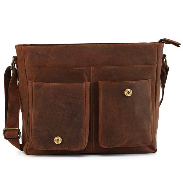 Zunash Tommy Leather Ta Messenger Bag