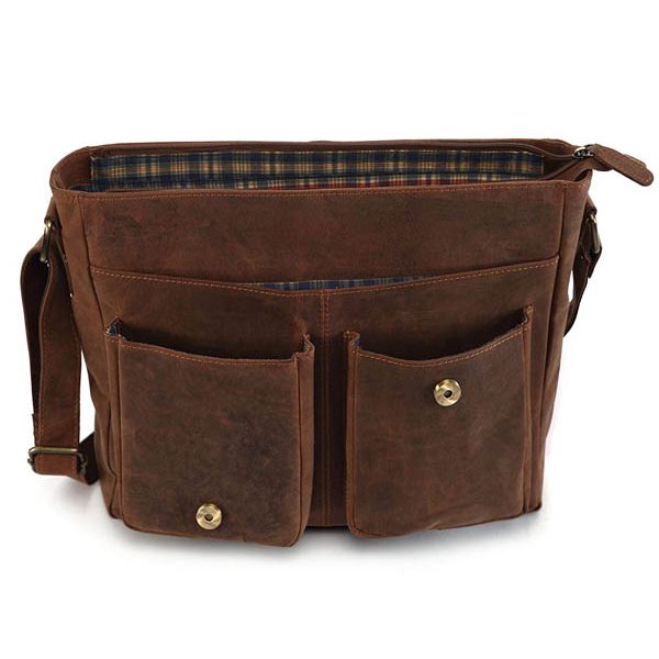 Zunash Tommy Leather Ta Messenger Bag