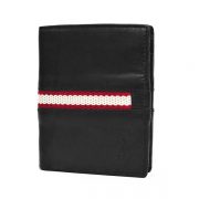 Zunash Tom Leather Wallet Red Strip