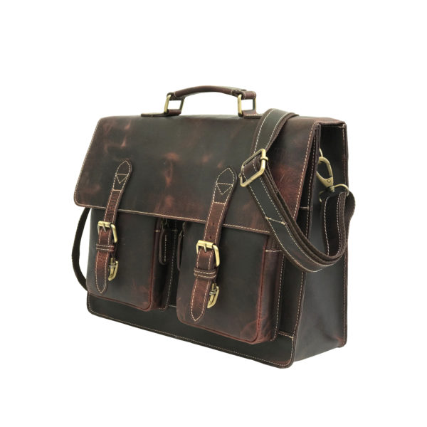 zunash leather laptop bag