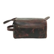 Zunash Leather Unisex Toiletry Bag Maroon