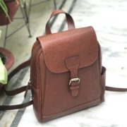 ZunashLeather Rustic Brown  Unisex Leather Backpack