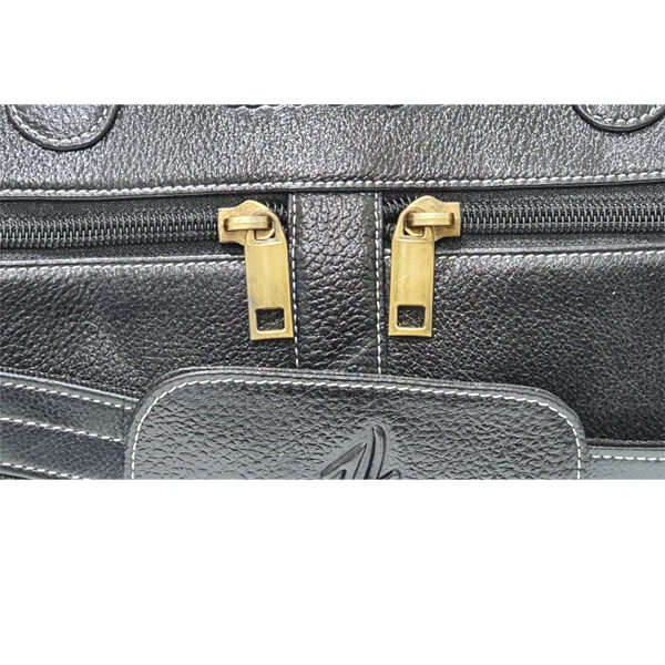 ZunashEsteemstud Leather Office Bag -Black