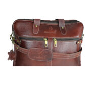 zunash leather estemstud office bag brown