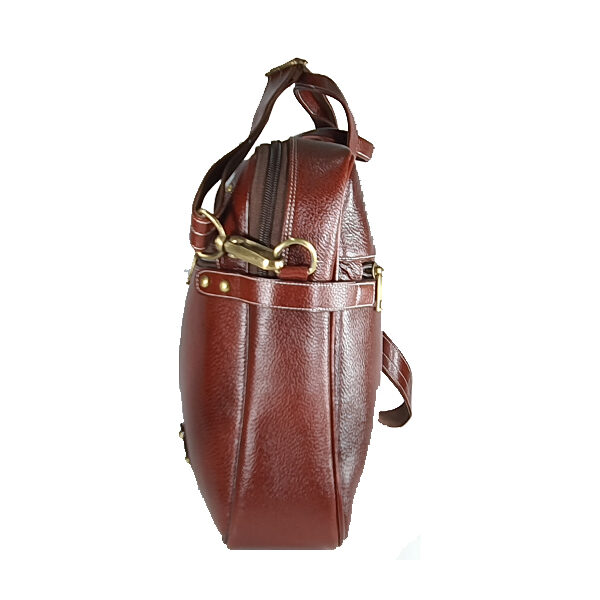 zunash leather estemstud office bag brown
