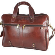 zunash leather estemstud office bag brown