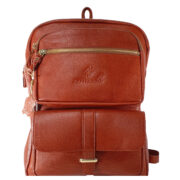 Zunash Leather Solo Backpack Tan